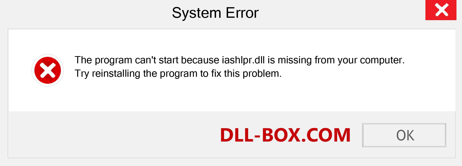  iashlpr.dll file is missing?. Download for Windows 7, 8, 10 - Fix  iashlpr dll Missing Error on Windows, photos, images
